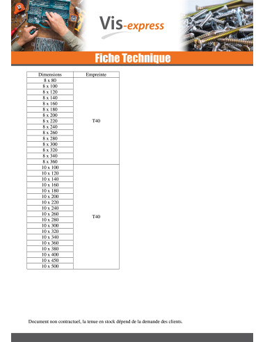 1 x Agglo houtschroeven schijfkop TORX T40...
