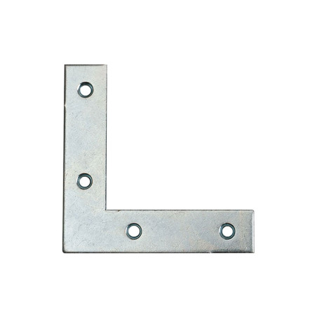 1 x Drukplaten plat versteviging uiteinde vierkant 200x200x18 Wit verzinkt staal