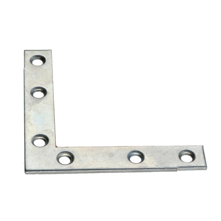 1 x Drukplaten plat versteviging uiteinde vierkant 70x70x12 Wit verzinkt staal