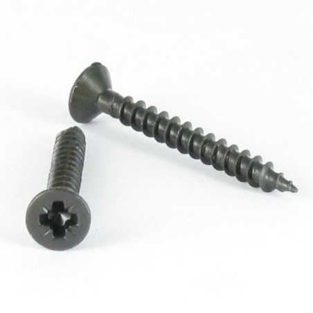 1 x Agglo houtschroeven RVS A2 gefreesde kop Pozi 4,5X35 Zwart