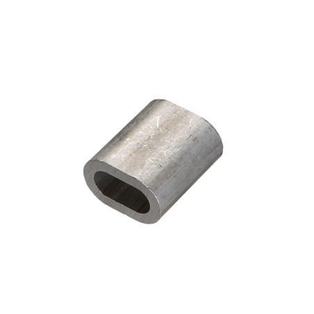 1 x Krimphuls Aluminium voor kabel textielkern diameter 6 en metalen kern diameter 5