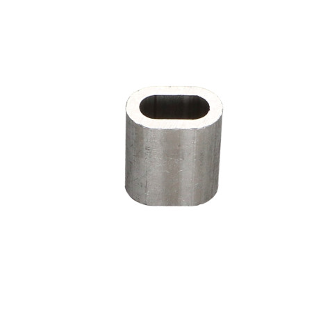 1 x Krimphuls Aluminium voor kabel textielkern diameter 6 en metalen kern diameter 5