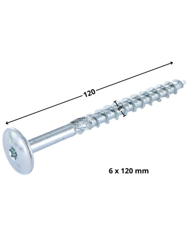 1 x Agglo houtschroeven schijfkop TORX T30...