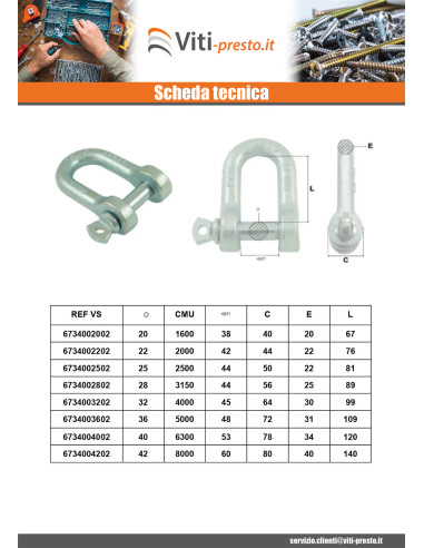 1 x Harpsluiting Rechts to Oogschroef to oog...