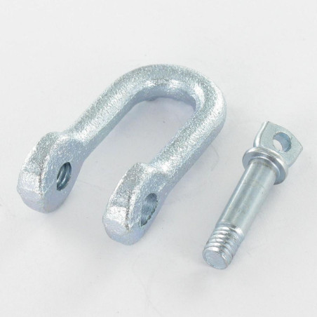1 x Harpsluiting Rechts to Oogschroef to oog Wit verzinkt staal 11