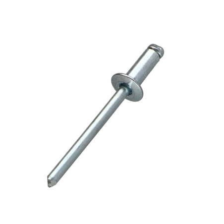 1 x Volledig stalen blindklinknagel ZING 3.2X12 spandikte 7 to 9 platte kop