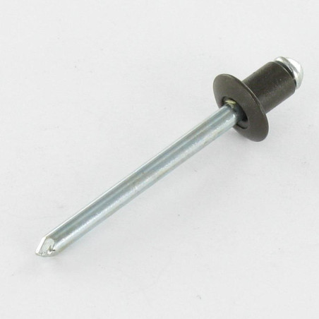 1 x Blindklinknagels Aluminium stang stål 4.8X6 Standaard ronde kop RAL8014 sepia bruin