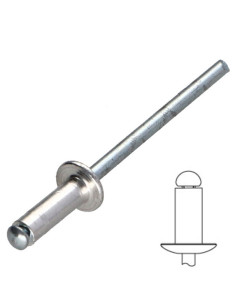 Blindklinknagels Aluminium stang stål 4.8X25 Standaard...