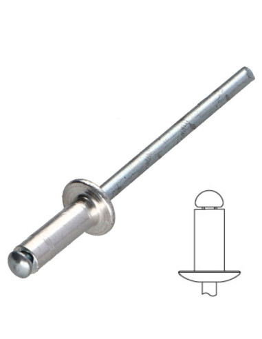 1 x Blindklinknagels Aluminium stang stål...