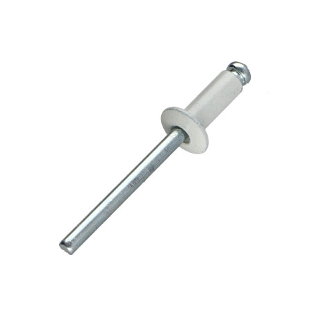 1 x Blindklinknagels Aluminium stang stål 4.8X30 spandikte 20 to 25 Standaard ronde kop wit