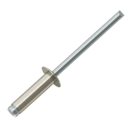 1 x Blindklinknagels Aluminium stang stål 3.2X10 spandikte 5 to 7 Standaard ronde kop RAL9002 wit grijs
