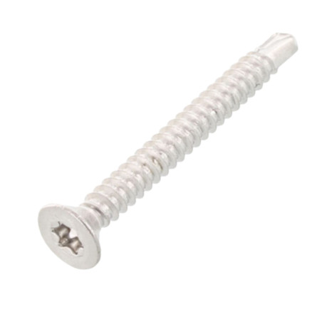 1 x Zelfborende schroef gefreesde kop 5.5X38 TORX T25 RVS AISI 410