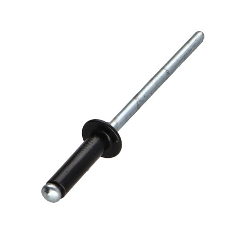 1 x Blindklinknagels Aluminium stang stål 4.8X35 spandikte 25 to 30 Standaard ronde kop Zwart