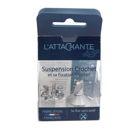 1 x Haak decoratief Aluminium met bevestiging voor gipsplaat L'ATTACHANTE