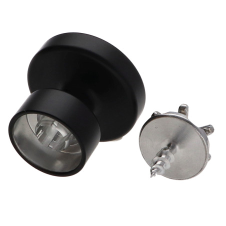 1 x Kapstok decoratief Aluminium Zwart met bevestiging voor gipsplaat L'ATTACHANTE