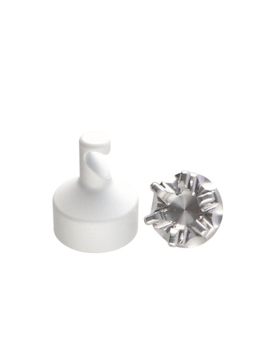 1 x Haak decoratief Aluminium wit met...