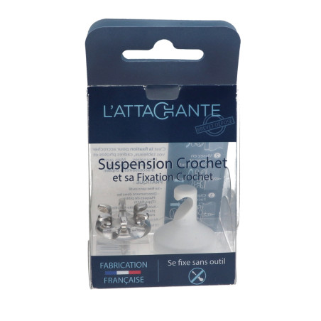 1 x Haak decoratief Aluminium wit met bevestiging voor gipsplaat L'ATTACHANTE