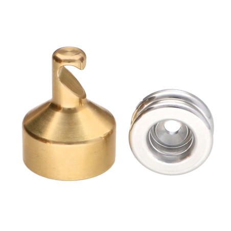 1 x Haak decoratief Messing met bevestiging multimateriaal L'ATTACHANTE