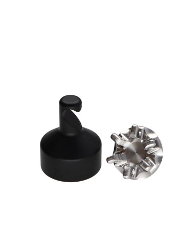 1 x Haak decoratief Aluminium Zwart met...
