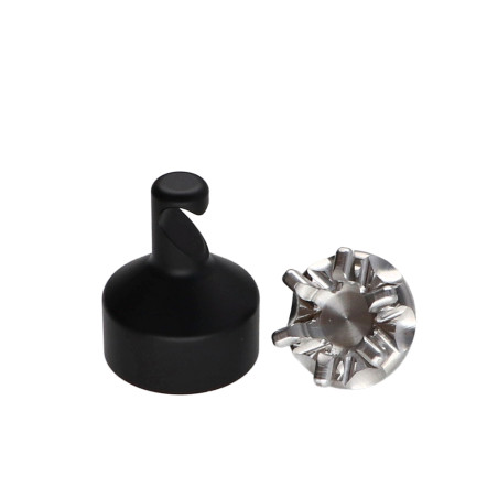 1 x Haak decoratief Aluminium Zwart met bevestiging voor gipsplaat L'ATTACHANTE