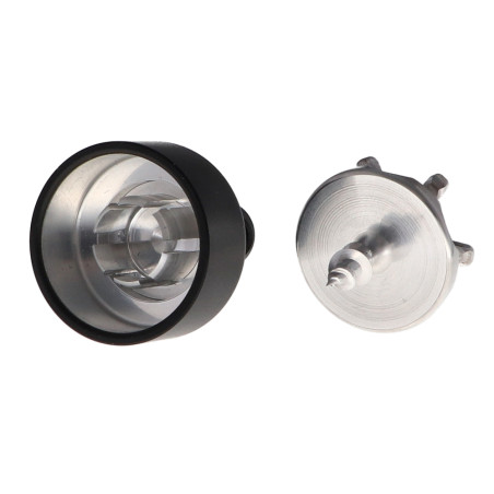 1 x Haak decoratief Aluminium Zwart met bevestiging voor gipsplaat L'ATTACHANTE