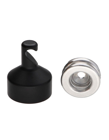 1 x Haak decoratief Aluminium Zwart met...
