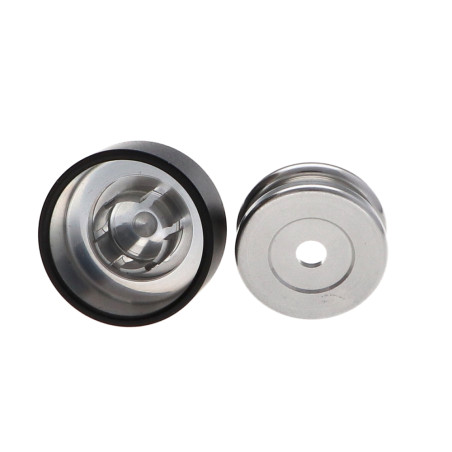 1 x Haak decoratief Aluminium Zwart met bevestiging multimateriaal L'ATTACHANTE