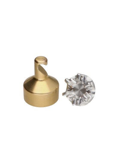 1 x Haak decoratief Messing met bevestiging...