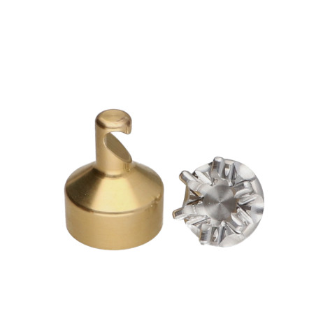 1 x Haak decoratief Messing met bevestiging voor gipsplaat L'ATTACHANTE