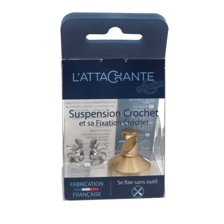 1 x Haak decoratief Messing met bevestiging voor gipsplaat L'ATTACHANTE