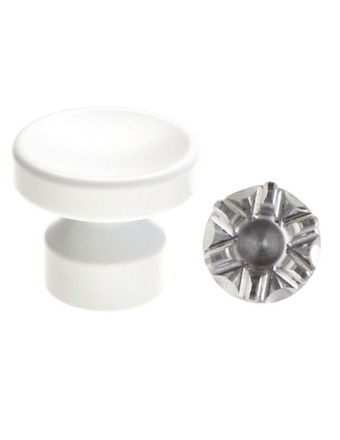 1 x Kapstok decoratief Aluminium wit met...
