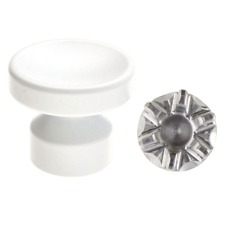 1 x Kapstok decoratief Aluminium wit met bevestiging voor gipsplaat L'ATTACHANTE