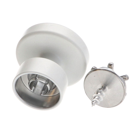 1 x Kapstok decoratief Aluminium wit met bevestiging voor gipsplaat L'ATTACHANTE