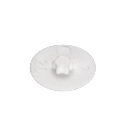 1 x Schroefkopafdekking TORX T20 kopdiameter 12 Polietileno RAL9010 zuiver wit