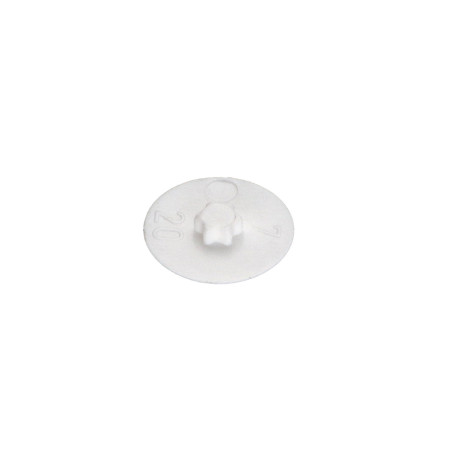1 x Schroefkopafdekking TORX T15 kopdiameter 12 Polietileno RAL9010 zuiver wit