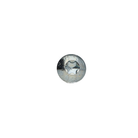 1 x Metalen schroeven bolkop TORX T20 M4X10 klasse 10.9 Wit verzinkt staal