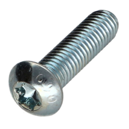 1 x Metalen schroeven bolkop TORX T40 M8X35 klasse 10.9 Wit verzinkt staal