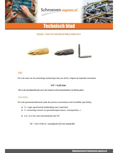Bit Industriële kwaliteit 1/4" C6.3 Titanium Pozi PZ7... 2