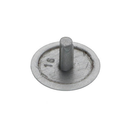 1 x Schroefkopafdekking Polietileno kopdiameter 15 stamdiameter 3 steellengte 6 RAL9006 wit aluminium