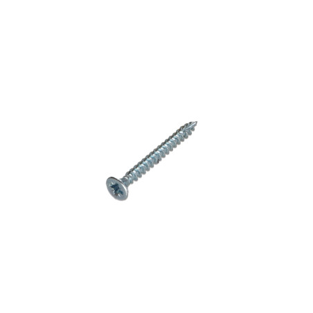 1 x TEKOR houtschroeven gefreesde kop kartel Pozi PZ7 3,5X40 anti-splijtpunt type 17 cut volledige draad Wit verzinkt
