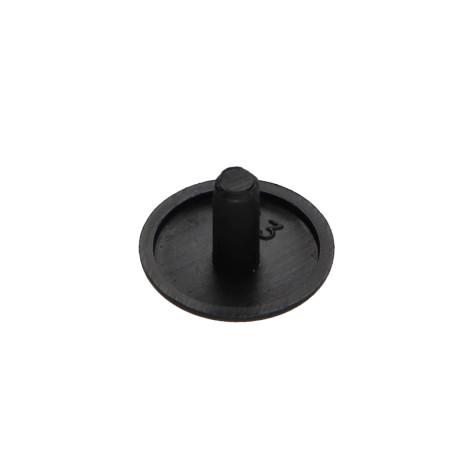 1 x Schroefkopafdekking Polietileno kopdiameter 12 stamdiameter 3 steellengte 6.5 RAL9005 donker zwart