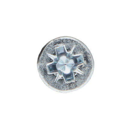 1 x TEKOR houtschroeven gefreesde kop kartel Pozi PZ7 3,5X30 anti-splijtpunt type 17 cut volledige draad Wit verzinkt