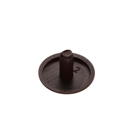 1 x Schroefkopafdekking Polietileno kopdiameter 12 stamdiameter 3 steellengte 6 RAL8017 chocolade bruin