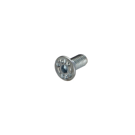 1 x Metalen schroeven FHC verzonken kop met zeskant print sleutel van 2 M3X8 volledige draad klasse 10.9 Wit verzinkt