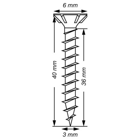 1 x SPAX T-STAR MEER gefreesde kop TORX T10 RVS A2 3X40 volledige draad microschroeven