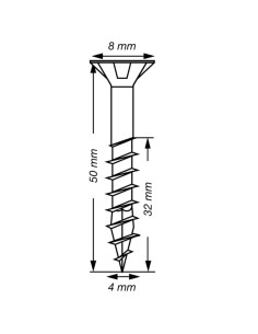 SPAX T-STAR MEER gefreesde kop TORX T20 RVS A2 4X50... 2