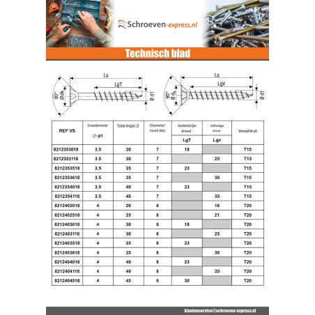 1 x SPAX T-STAR MEER gefreesde kop TORX T30 RVS A2 6X60 volledige draad