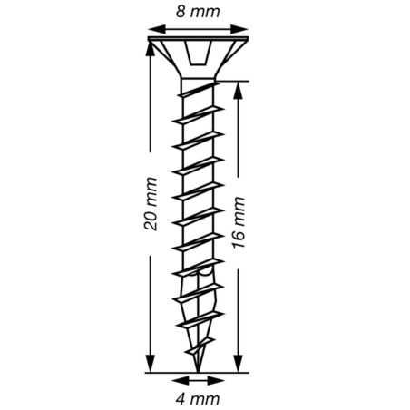 1 x SPAX T-STAR MEER gefreesde kop TORX T20 RVS A2 4X20 volledige draad