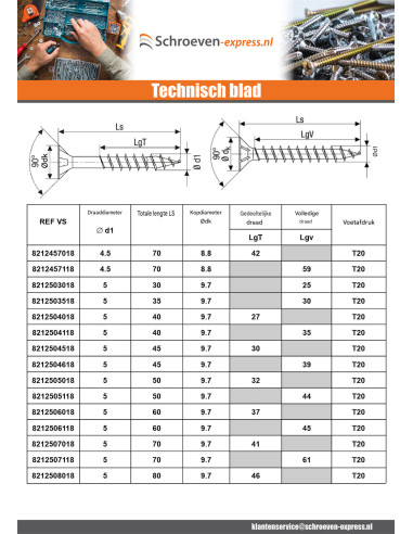 1 x SPAX T-STAR MEER gefreesde kop TORX T20 RVS...