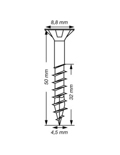 SPAX T-STAR MEER gefreesde kop TORX T20 RVS A2 4,5X50... 2